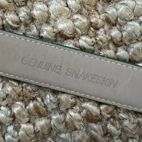 Vintage Green Genuine Snakeskin Belt - Picture 5 of 9